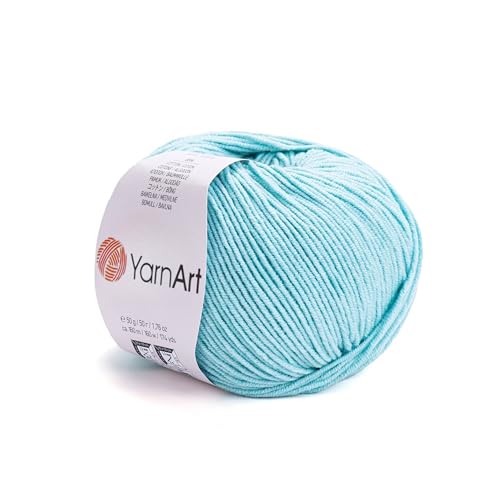 Image of YarnArt Genius Soft Cotton Acrylic Blend Yarn - Amigurumi, Crochet and Knitting -%55 Cotton-45% Acrylic, Craft Yarn for Kids and Adults Garments, Baby Items and Accessories, 174 yds / 50 g