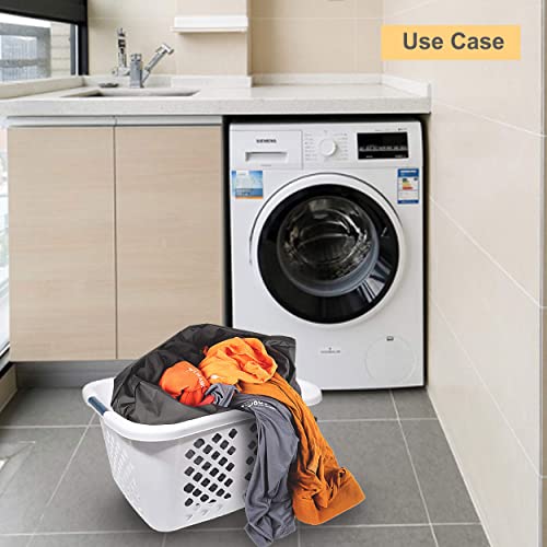Image of Insular Strong Waterproof Laundry Bag With Locking Drawstring Closure | Machine Washable Collapsible For Laundry Hamper | Fits Laundry Baskets (Black, 25X30 inches, Pack of 2)
