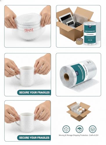 Image of Air Bubble Wrap Packing Roll for Safety,Heavy 50 Gsm Thickness 1 Meter Wide,Perfect for Shipping,Moving and Storage,Cushioning Material Multipurpose Packing Needs (1 Meter Wide X 5 METER)