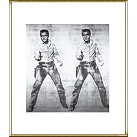 アンディー・ウォーホル Andy Warhol ダブルエルビス　ポスター額装 特別額装マット作品/アートポスター/ダブル エルビス プレスリー