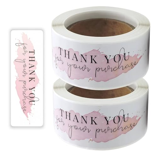 240Pcs Thank You Stickers 2 Rolls Thank You for Your Purchase Stickers