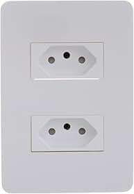 Conjunto 2 Tomadas Branco 2P+T 10A Branco Orion S71322104, Schneider Electric