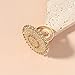 Dtja Yellow CZ Round Statement Ring for Women Girls Boho Expandable Adjustable Open Wrap Finger Rings Comfort Fit Exaggerated Bollywood Style Jewelry Gold Tone