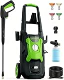 NEW Electric Pressure Washer, 4500 PSI 2.8 GPM Power Washer with Foam Cannon, High Pressure Car Washer Machine with 23ft Hose and 4 Nozzles for Driveway, Patio, Fence and RV Cleaning