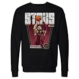 500 LEVEL Max Strus Cleveland Cavaliers Crewneck Sweatshirt - Max Strus Cleveland Cavaliers Premiere WHT (Black, X-Large)