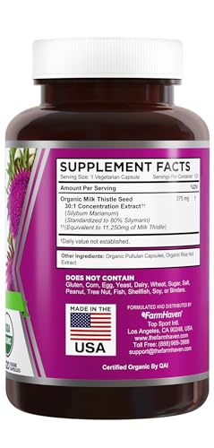 Farmhaven B19030007-01-2004 Usda Organic Milk Thistle Capsules thumb #1