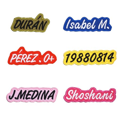 Personnalisé 2pcs personnalisé brodé patch forme unique étiquette badge pour