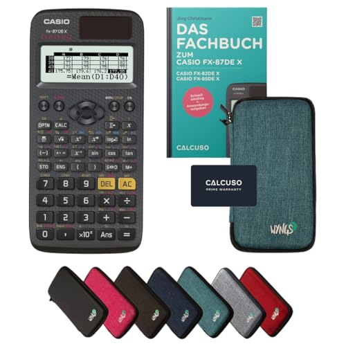 CALCUSO Standard Set Turquoise with Calculator Casio FX-87DE X ClassWiz (German)