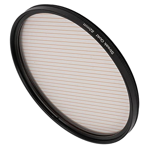 Annadue 82mm Blue/Golden Streak Anamorphic Effect Filter, Special Cinematic Effects Filter Optical Glass