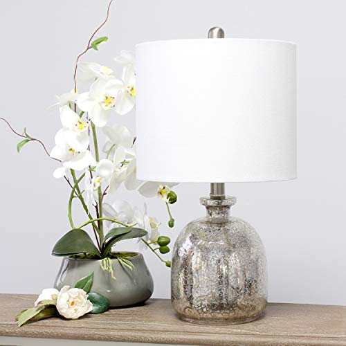Elegant Designs Lt3335-Mur Textured Glass Table Lamp, Mercury #TOP5
