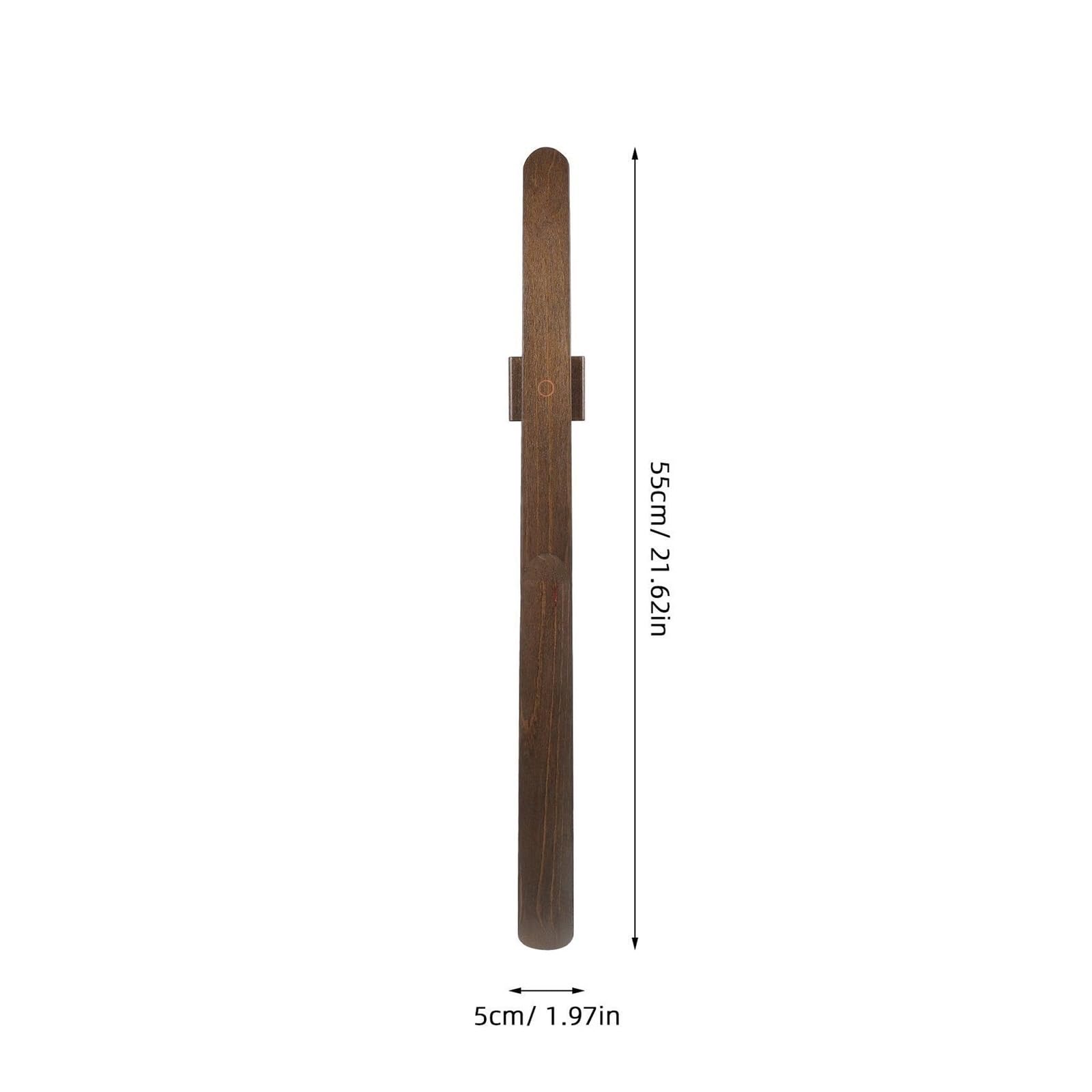 Cuerno de Zapato Calzador magnético de Madera de 55 cm con Mango Largo for Embarazadas Mayores, Nogal Negro Calzadores de pie
