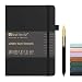&And Per Se Lined Journal and Pen Set, A5 Leather Hardcover Notebook with Pen & Stationary Set, 160 Pages 100GSM Thick Ruled Paper Journal for Business Work Writing (Black)