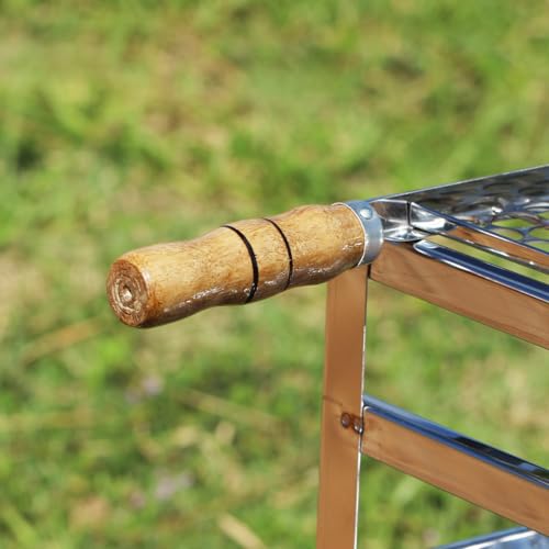 Churrasqueira Inox Movel Grande 60x35x75 Acompanha Grelha Moeda Inox