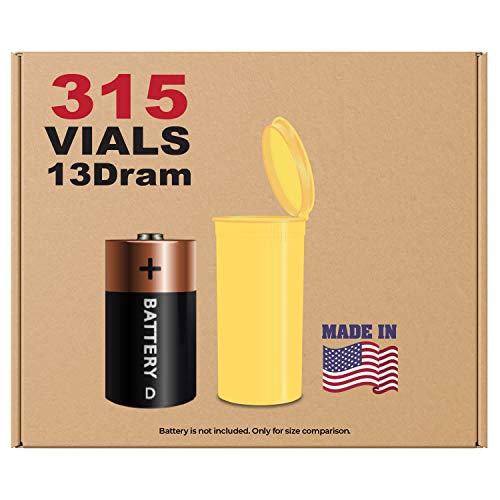 W Gallery 315 Lemon Vials - 13 DRAM Pop Top
