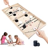 ✅ 【Eltern-Kind-Interaktionsspielzeug】 Das Slingshot-Brettspiel ist ein ideales Familien-Hockey-Tischspiel for Kinder und Erwachsene. Kinder können mit Freunden ein großes hölzernes Hockeyspiel spielen, das die Interaktion zwischen ihnen steigert und auch das Wettbewerbsgefühl der Kinder stärkt. Dies ist ein lustiges Spiel for Kinder und Familien.