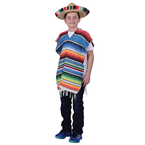 Disfraz Infantil Poncho Mexicano Tradicional miniatura 2