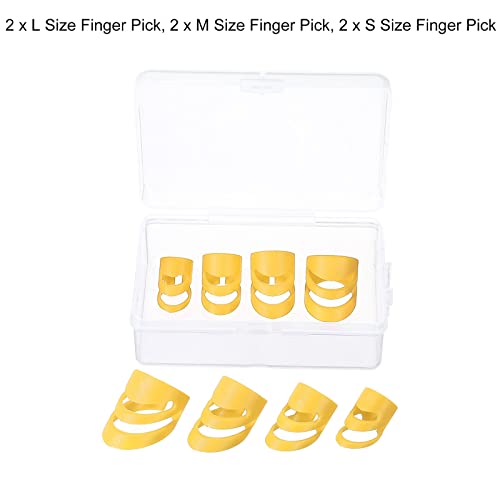 sourcing map Guitare Doigt Médiators XL L M S Dimension Lumineux Jaune avec Rangement Boîte pour Guitare Basse Ukulélé… - Les Beatles, Paul McCartney, John Lennon, RIngo Starr, George Harrison sourcing map Guitare Doigt Médiators XL L M S Dimension Lumineux Jaune avec Rangement Boîte pour Guitare Basse Ukulélé… – Image 4
