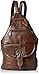 Convertible Back Pack Purse, Mid Size Tear Drop Shoulder Bag, Backpack, Sling Bag. Genuine Leather (Dark Brown)