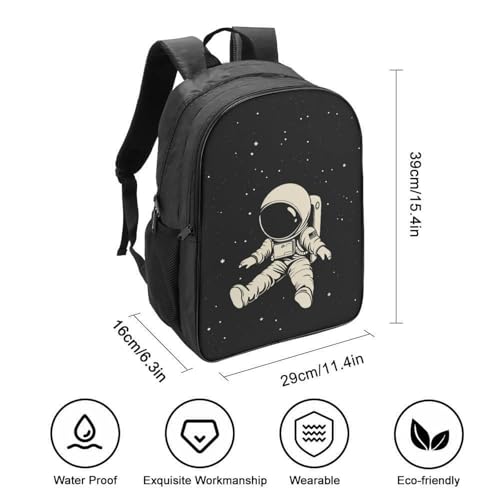 Mochila impermeable 40x28x16cm para estudiante con diseño de astronauta 2