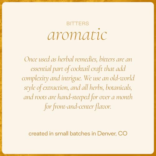 Image of Strongwater Aromatic Bitters (40 Servings) - Aromatic Bitters for Old Fashioned Made with Organic Turmeric, Cinnamon & Cardamom - Pair with Spirits, Tea or Coffee - 3oz, 1 Pack