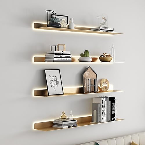 Étagères flottantes fixées au mur avec feuille épaissie haute capacité de charge