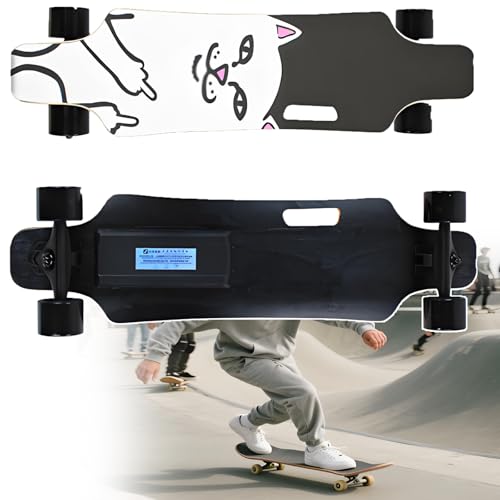 smafoseedding Patineta Eléctrica Todoterreno con Control Remoto, Autonomía De 24 Km, Batería De 4400 Mah, Alcance De 8 Km, Control De 4 Velocidades, Capacidad De 90 Kg, Cubierta De Arce. TypeA