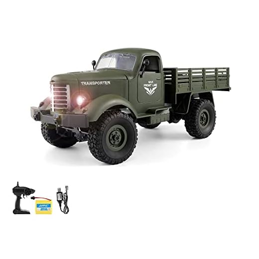 HSP Himoto 2.4GHz RC fjärrstyrd 4WD Off-Road militärarmy Truck Crawler fordon transporter, komplett uppsättning RTF