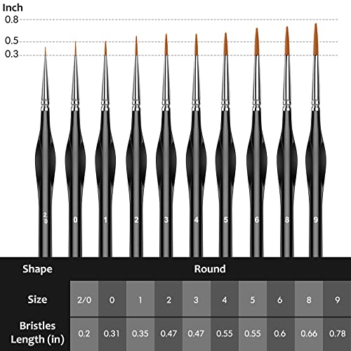 Cocoaland B0023054 10Pcs Micro Paint Brushes Set thumb #2