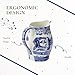 Spode Blue Italian 3.5 Pint Decorative Water Pitcher with Handle - Porcelain Beverage Jug with Vintage Imari Border - Ideal for Serving Drinks or Displaying Flowers in the Kitchen
