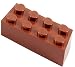 Brown 2x4 building bricks, pack of 200, Alternative Option to Leading Brand 2x4 3001 Brick