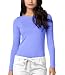 Adar Womens Comfort Long Sleeve T-Shirt Underscrub Tee - 2900 - Ceil Blue - XL