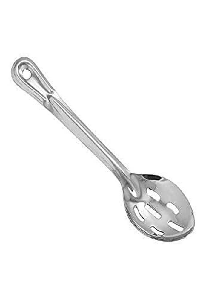 Winco 11" / Slotted / Silver Cooking Spoons