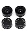 Metallor Electric Guitar Top Hat Knobs Speed Volume Tone Control Knobs Compatible with Les Paul LP Style Electric Guitar Parts Replacement Set of 4Pcs Black.