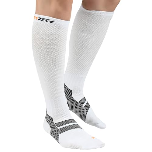Image of Knee-High Compression Socks for Men & Women 20-30mmHg. Arch, Ankle, Achilles & Calf Support.