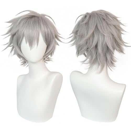 ANOGOL Hair Cap+ Long Blue Curly Ponytail Wig Light Blue Wigs with 2 Ponytails Lolita Wig with Bangs for Women Anime Wigs Peluca Azul for Cosplay Costume Halloween Party