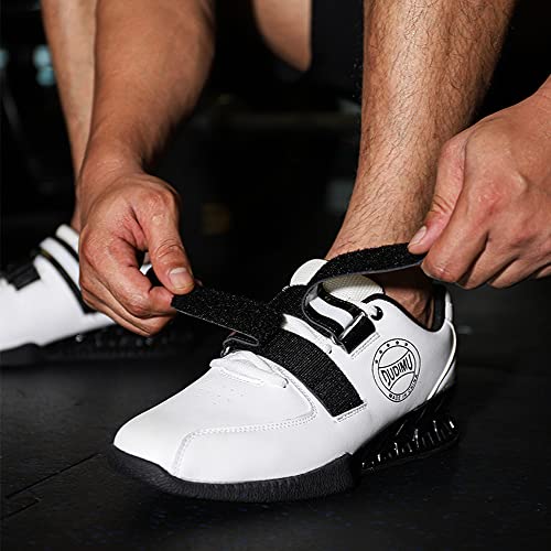 Foto von Herren Gewichtheberschuhe Powerlifting Bodybuilding Shoes Squat Schuhe (44,Schwarz weiß)