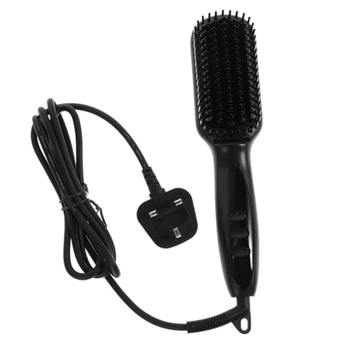 iplusmile Lisseur à Barbe et Peigne Lisseur Électrique Multifonction Écran Lcd Température Réglable 6 Vitesses pour Hommes Usage Maison et Voyage Rapide Chauffe Ptc