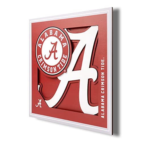 YouTheFan NCAA Alabama Crimson Tide 3D Logo Series Wall Art