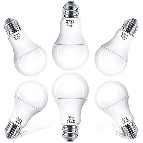 6XSweier E27 Screw LED Bulb 5W 6000K Cold White, G45 ES Golf Spherical Energy-Saving LED Frosted Bulb,45W Equivalent, E27 Edsion Screw LED Bulb, 450LM Cover