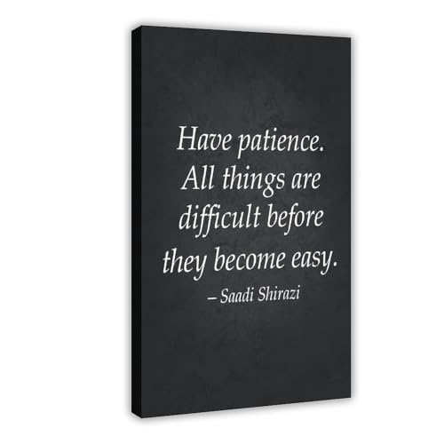 Poster Have Patience musculation pour rester motivé à la maison