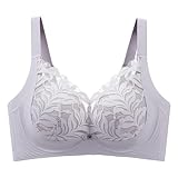 Necalisi BH Push up Lila BH Damen Push Up, Spitze Ohne Bügel Shock Absorber Push Up BH Komfort T Shirt BH t-Shirt BH 90B