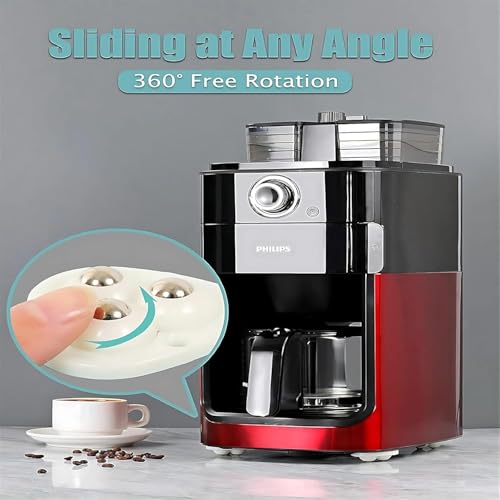 Image of Self-Adhesive Mini Caster Wheels for Furniture - 360 Swivel Sticky Wheels for Kitchen Appliances, Trash Cans, Storage Bins, Heavy-Duty Stainless Steel, Universal Fit (8 Pcs)
