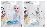 Hot Wheels Disney 100 Character Cars, Bundle of Frozen Elsa and Olaf Die-Cast Vehicles, Ages 3+