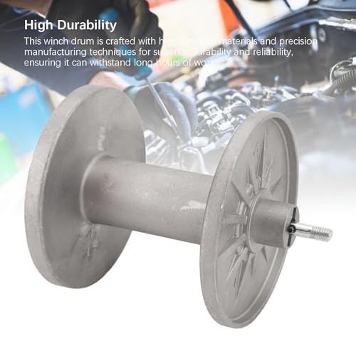 Xiuganpo Winden-Ersatztrommel, Metalltrommelbaugruppe, Sanftes Ziehen, Heben mit für 2000–4000 Pfund UTV, Geeignet, Gefertigt für Universal-Winden, Beifahrerseitenbremsen des Anhängers