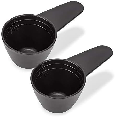 Latauar Perfect Coffee Measuring Scoop, Reusable Plastic Spoon for Coffee, Milk Powder, Fruit Powder, Seed, Spices - 2 Pack