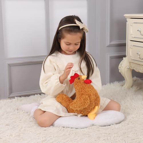 Apricot Lamb – Kuscheltier Hahn 25 cm – Plüsch Spielzeug Plüschtier für Kinder und Baby – Flauschiger Stofftier zum Spielen, Geschenk & Kuscheln – Gemütliches Schmusetier – Ingwer Hahn