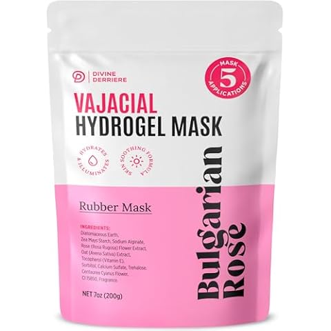 Divine Derriere Vajacial Hydrogel Mask - Premium Modeling Rubber Mask with Bulgarian Rose Petals, Deeply Purifying, & Super Hydrating Hydro jelly Sheet Masks, Peel-Off Jelly Mask Powder Kit Cover