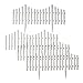 Flexible White Resin Picket Fence Garden Border - 4Pcs