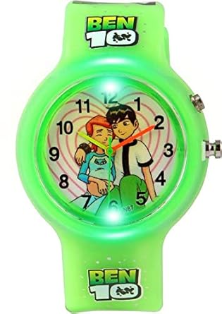 HILY Analogue Boys Watch (White Dial Green Colored Strap)