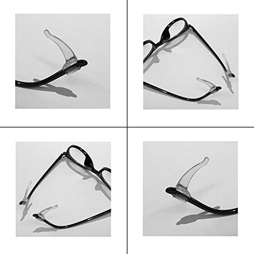 Keepons Superior Clear Prevent Eyeglass Slipping Anti Slip Anti Slide Eyewear Sunglasses Spectacles Glasses Temple Tips Sports Ear Hooks Sleeves Retainer (10 Pairs)